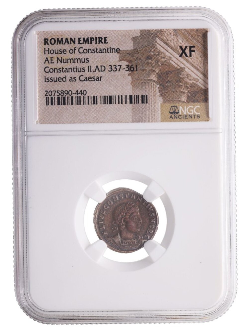 Constantius II AE Nummus AD 337-361 NGC XF Ancient Roman Coin